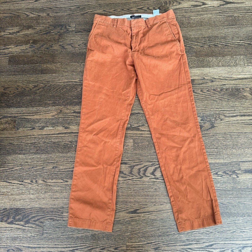 Banana Republic Aiden‎ Chino Slim Fit Stretc Rust Men's Pants 32X32 - Picture 2 of 8